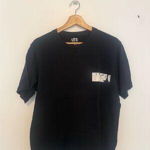 Uniqlo Black Graphic Short Sleeve Tee
